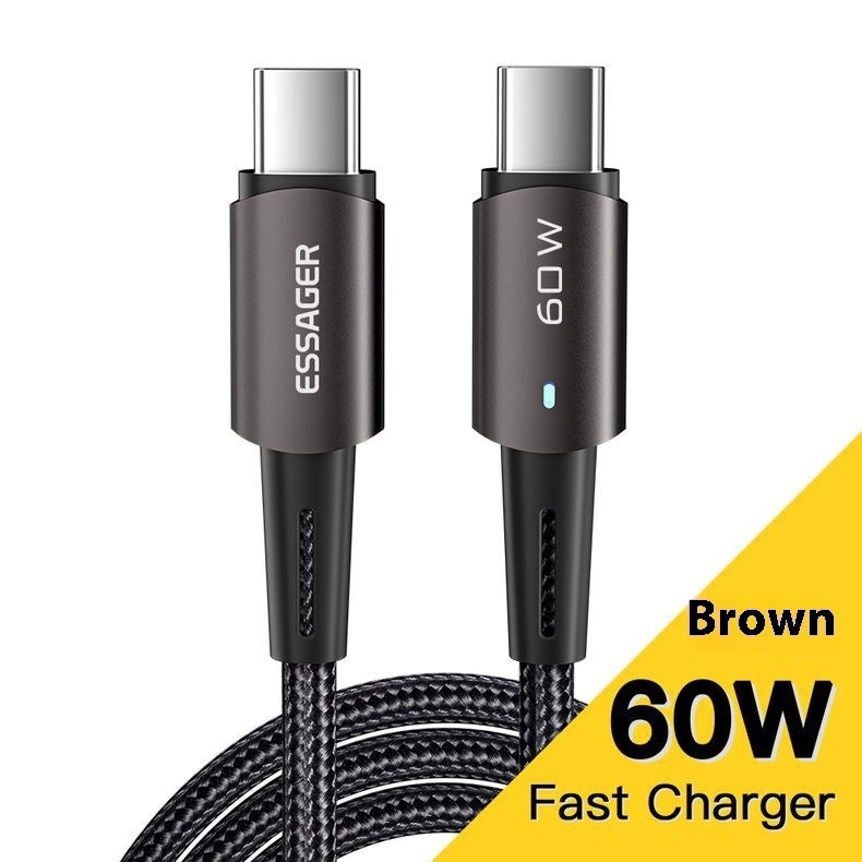 Câble de données à charge rapide PD100W pour téléphone portable Typec Chargement rapide