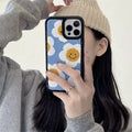 Cas de téléphone en peluche de fleurs créative et simple