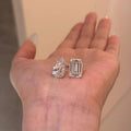 Luxury abordable Teardrop Sugar Cube Boucle ouverte bague diamant