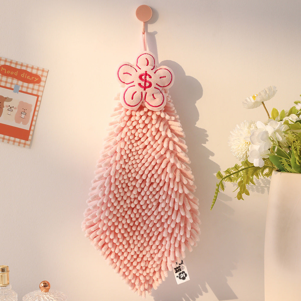 Chenille Suspension de serviette à main créative mignon