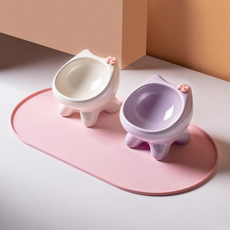 Super Cute Cat Bowl Ceramic Pet Supplies