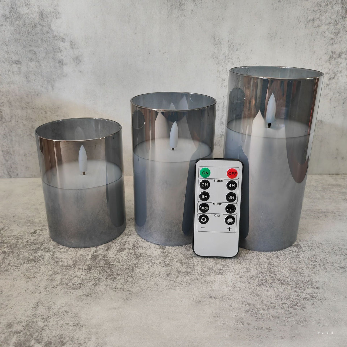 Rechargeable Electroplated Glass LED Electronic Candle Lamps
