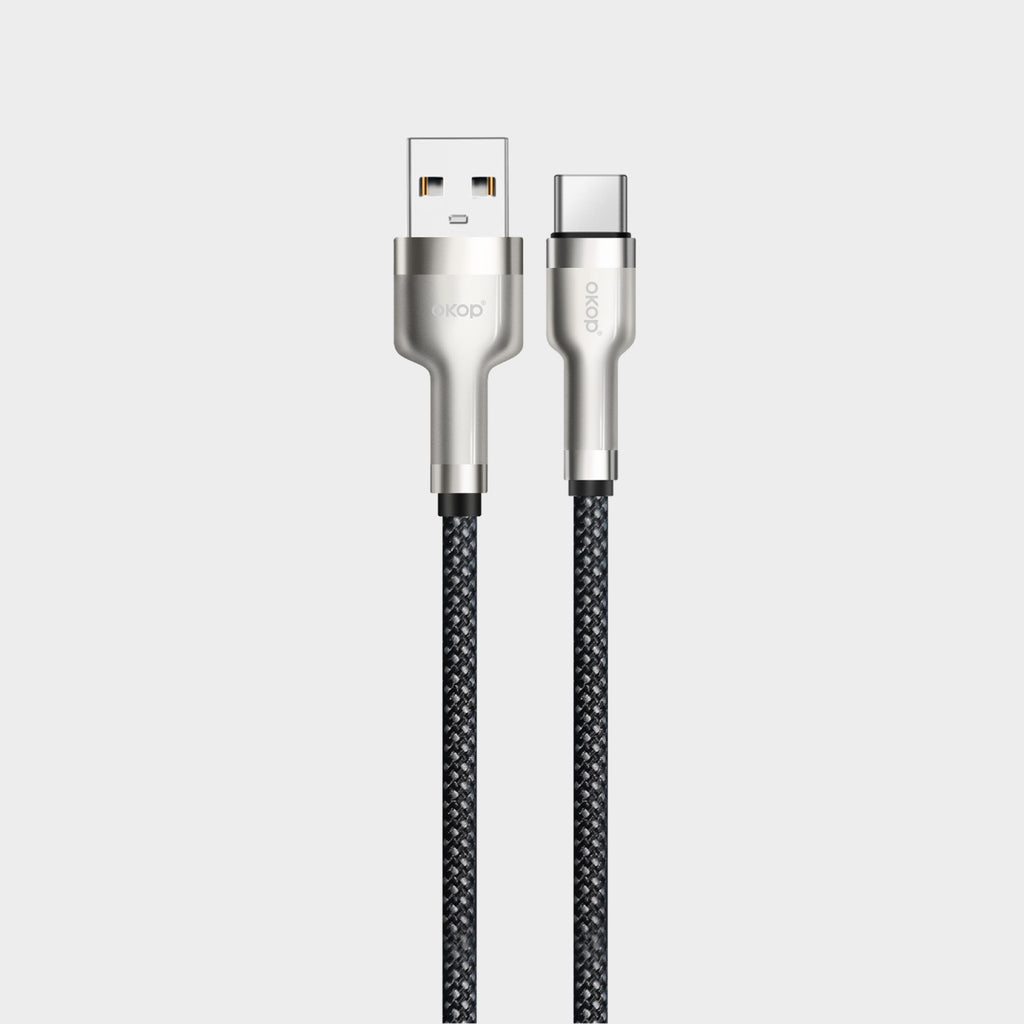 KP-318 Câble de données à charge rapide de 65W tressé Protection contre les surcharges durables Type-C Compatibl