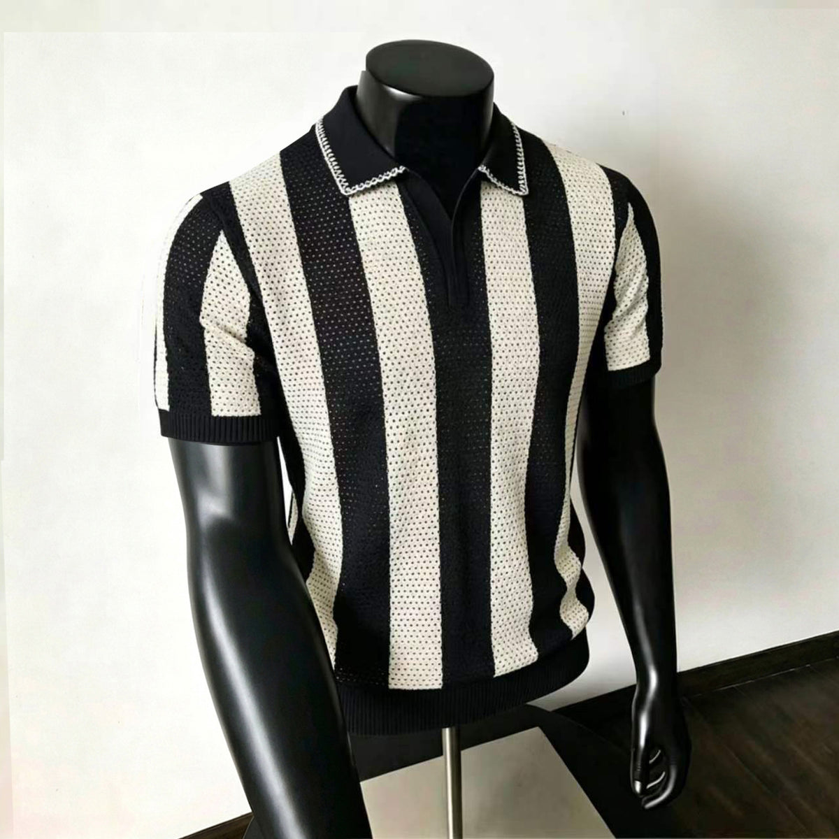 Stylish Men's Trendy Short-Sleeve Mesh Shirt