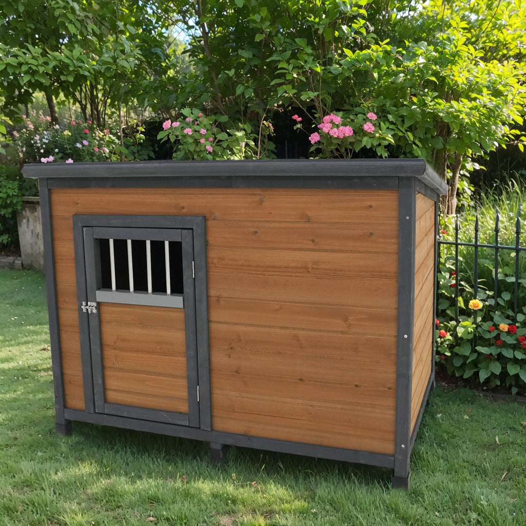 Maison de chiens en bois massif 45"