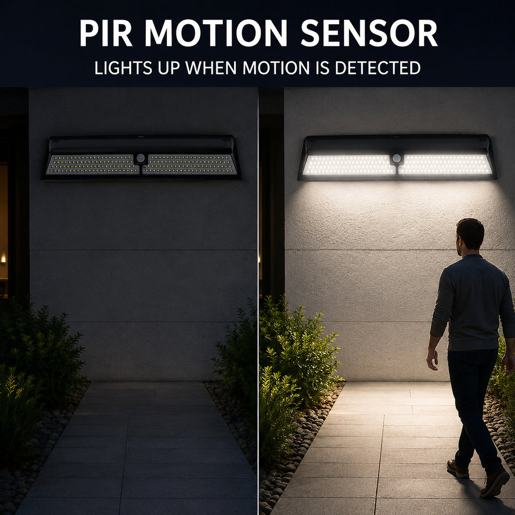 Solar Powered Rechargeable Motion Sensor Garden Light W120 Pour la décoration de triage LED Landsca