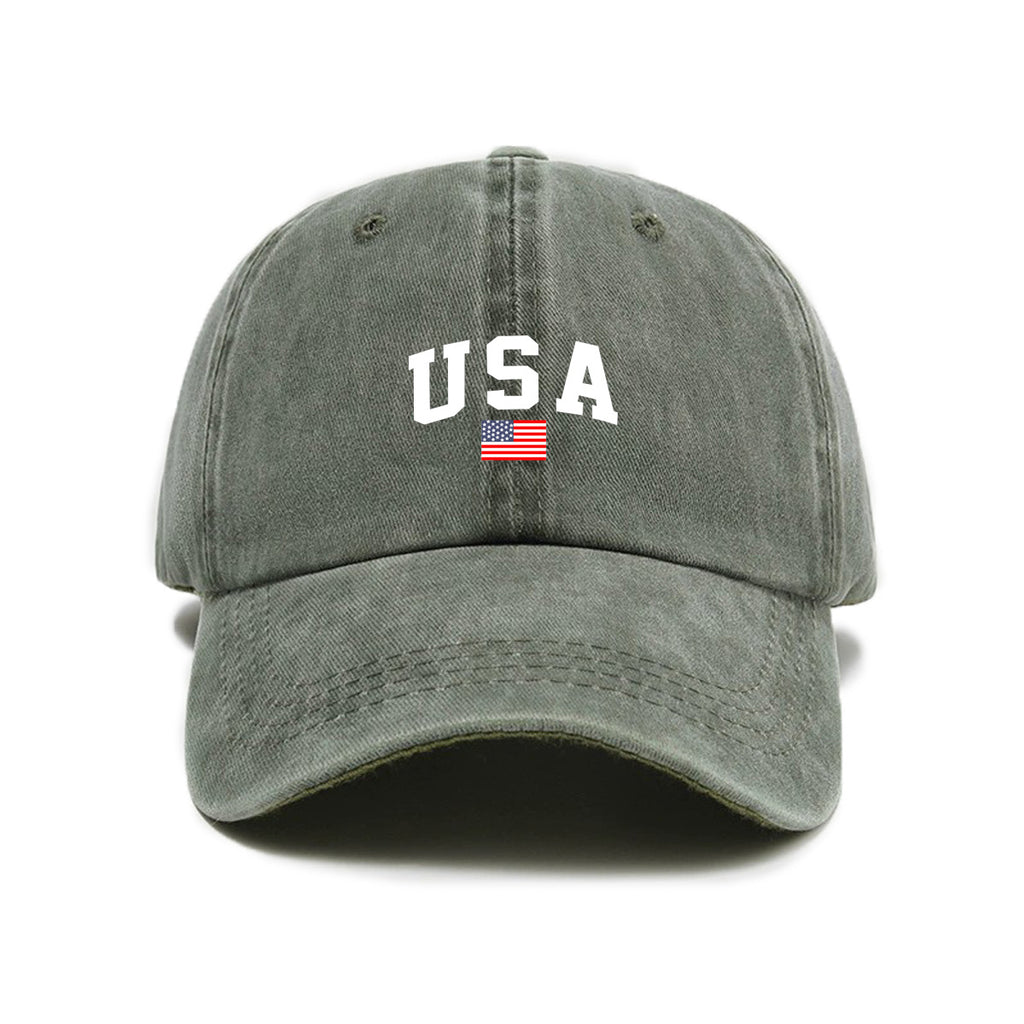 Imprimé lettre Lavé et décontraction Soft-crown Vintage Casquette de baseball
