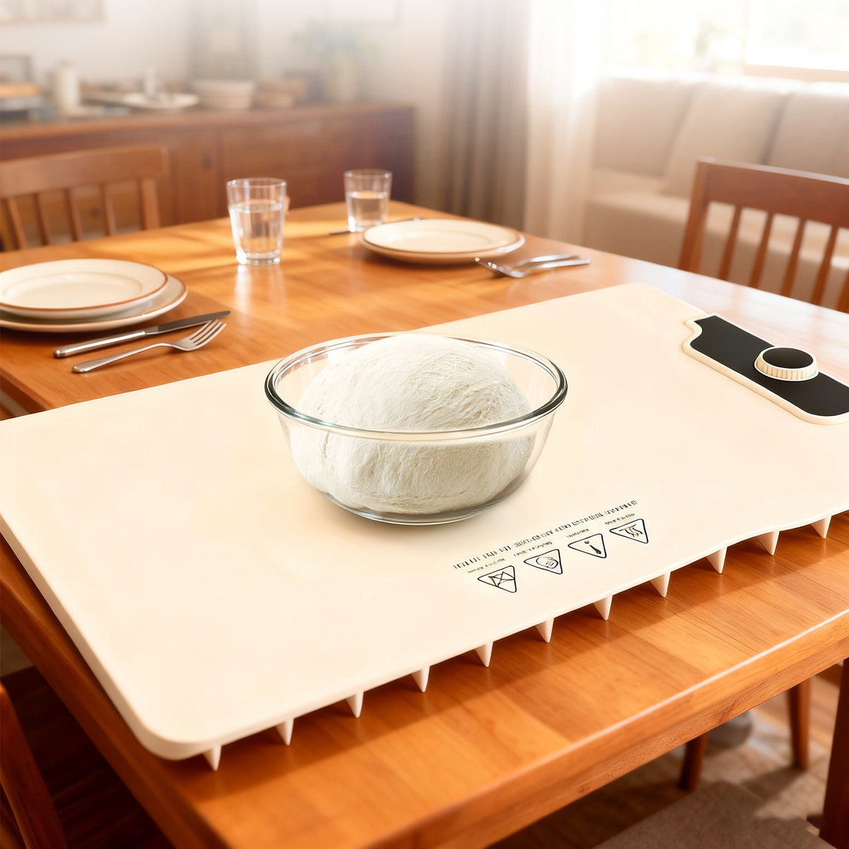 Tapis de chauffage alimentaire 23.6X15.8En 300W Chauffage rapide Chauffe-glace électrique avec 14 Temp