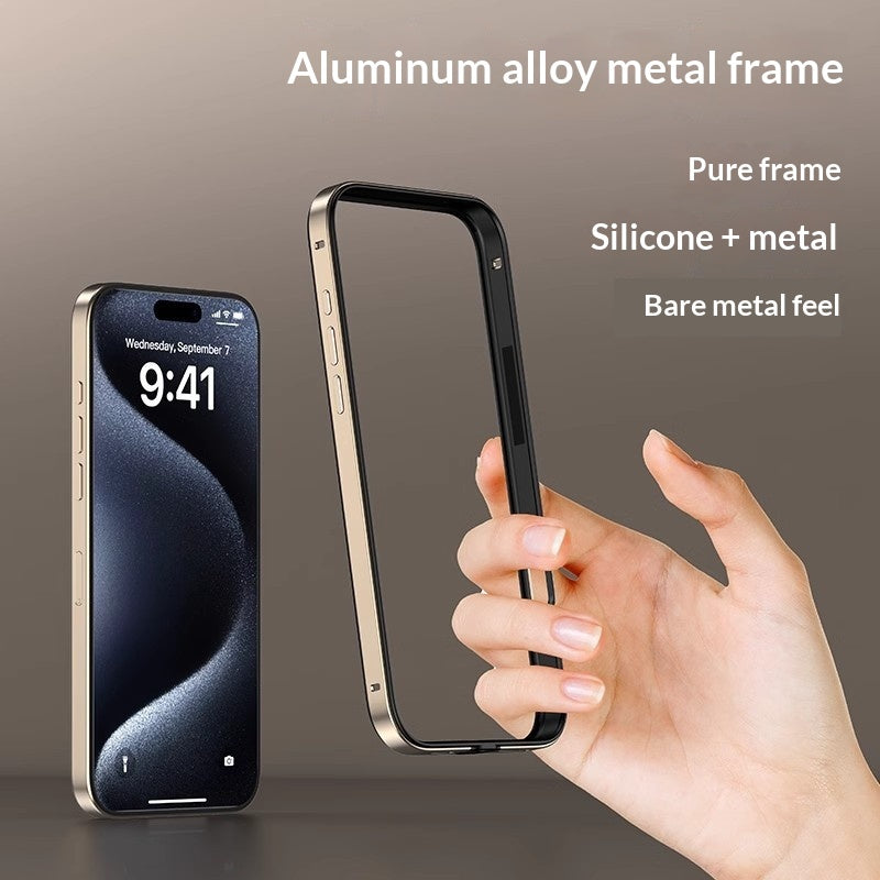 Boîtier de téléphone en aluminium métal alliage Silicone résistant à la chute