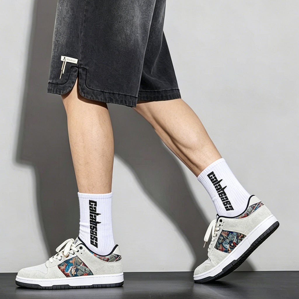 Hommes Chaussures peintes et brodées sport-casual