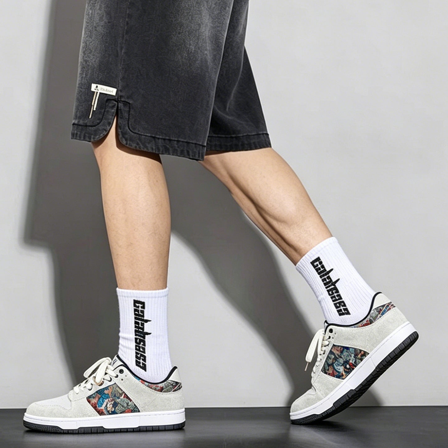 Hommes Chaussures peintes et brodées sport-casual