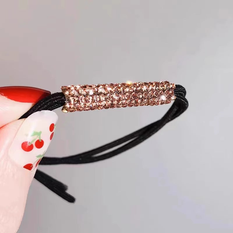Femme Poneytail Coiffure Anneau Cristal Accessoires de cheveux demi cheveux élastique Diamond