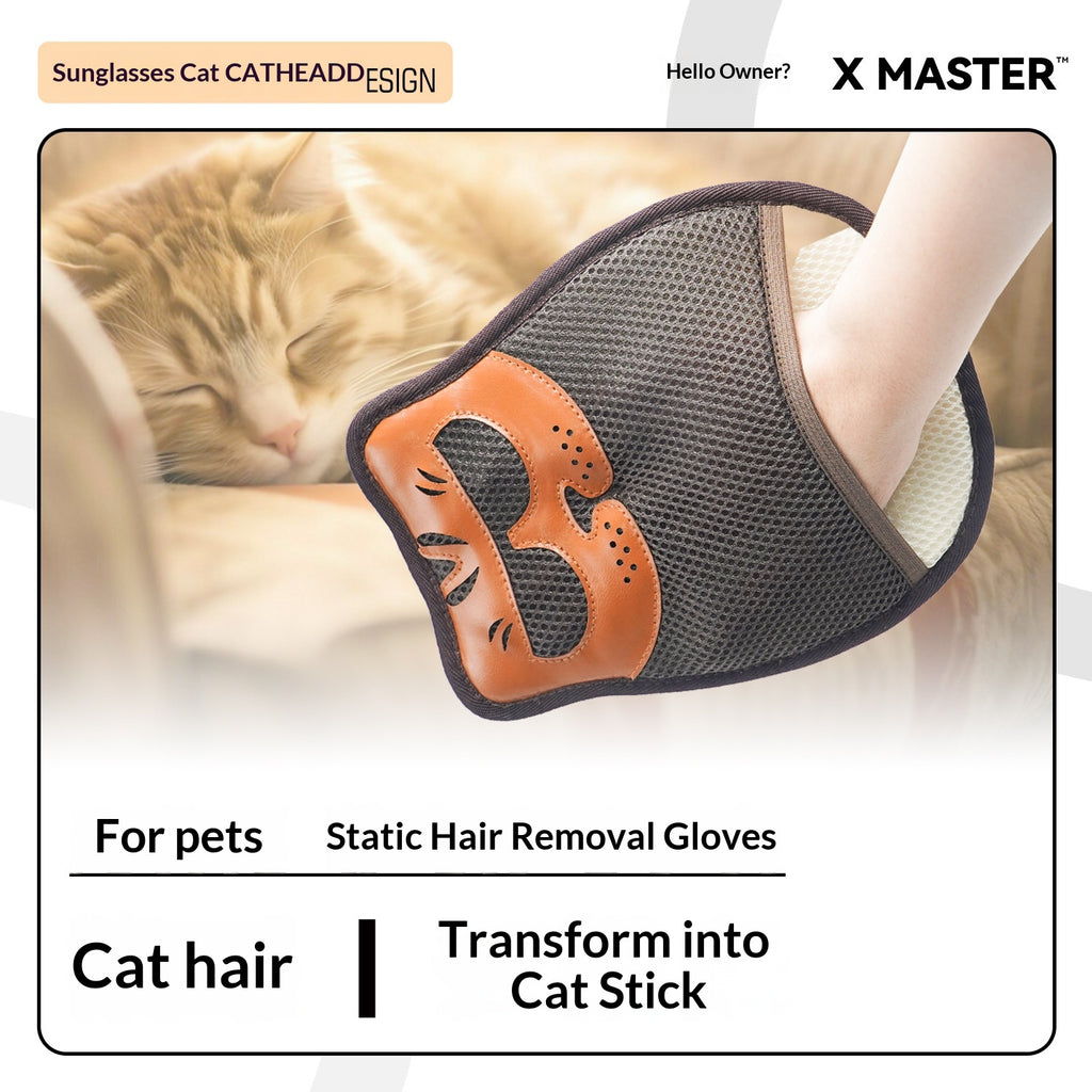 Gants d'enlèvement de cheveux statiques pour animaux de compagnie