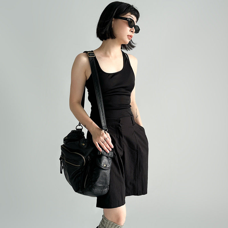 Sac de Messenger d'épaule féminine Retro Biker