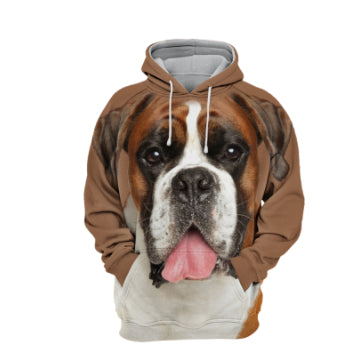 Animal Dog Print Hoodie Hiver Hoodie Homme Sportswear