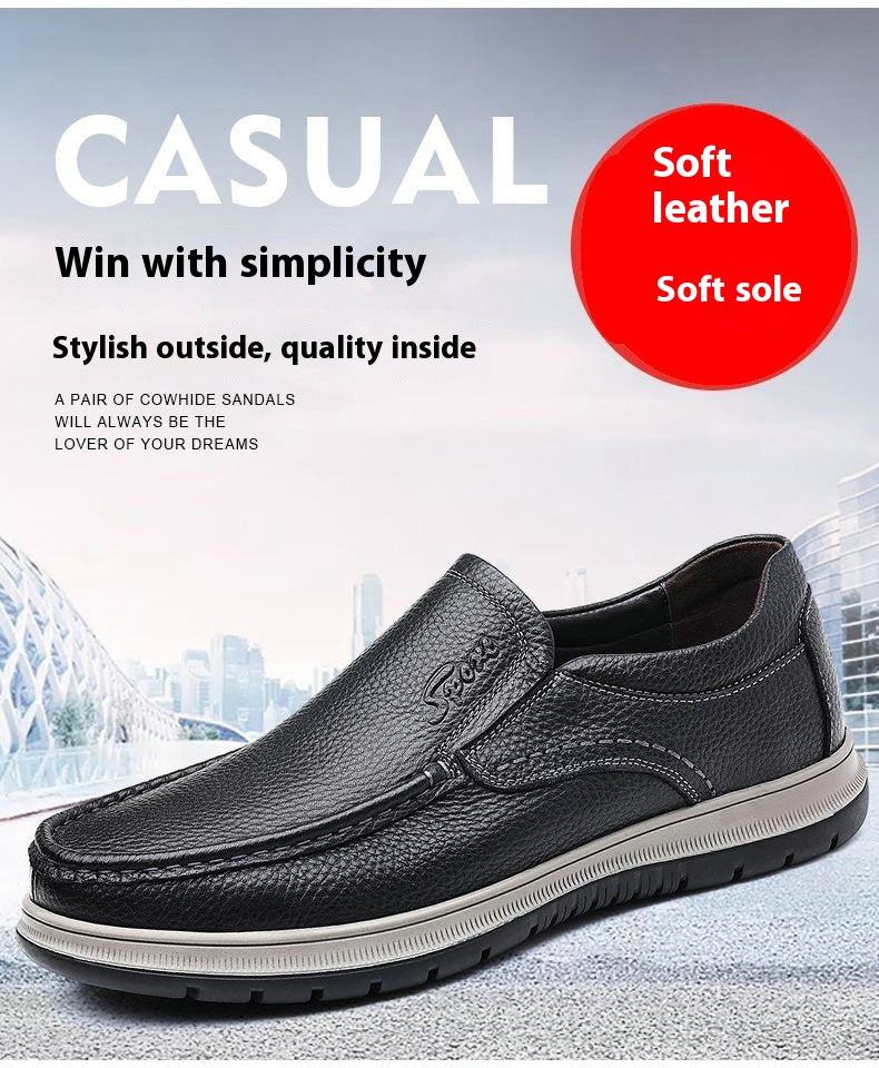 Chaussures en cuir léger étanches casual homme