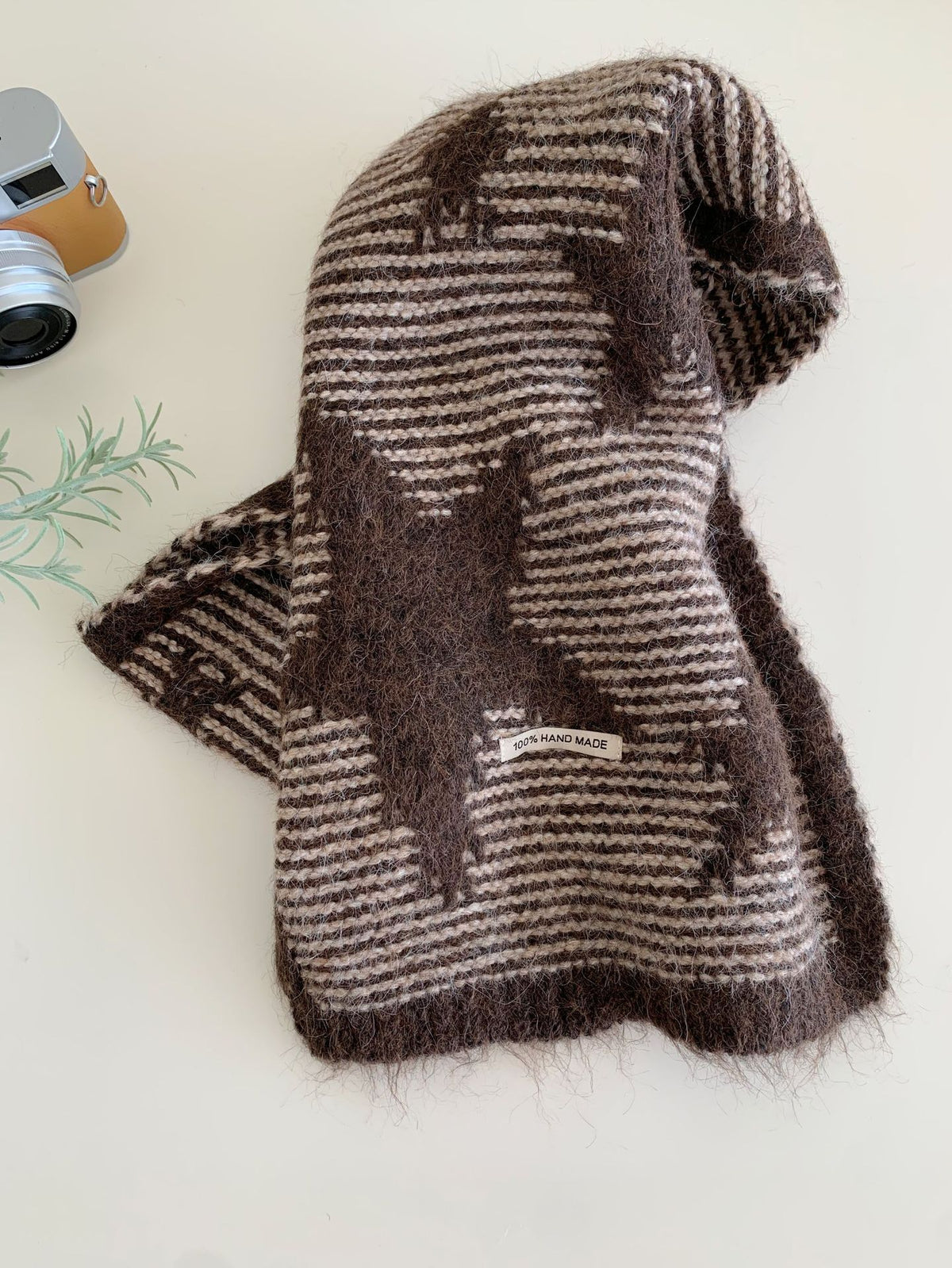Écharpe d'hiver tricotée en étoile simple et polyvalente pour femmes