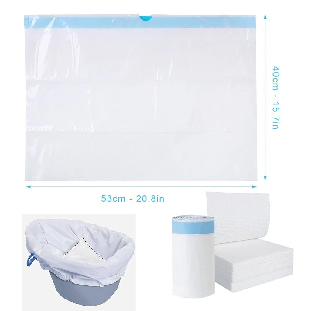 Pack de 160 liners Commode avec tampon absorbant Sacs jetables sans odorat Universal