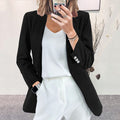 Femme Corduroy Blazer d'hiver d'automne - Elégant Slim-Fit Solid Couleur Veste Casual Workwear
