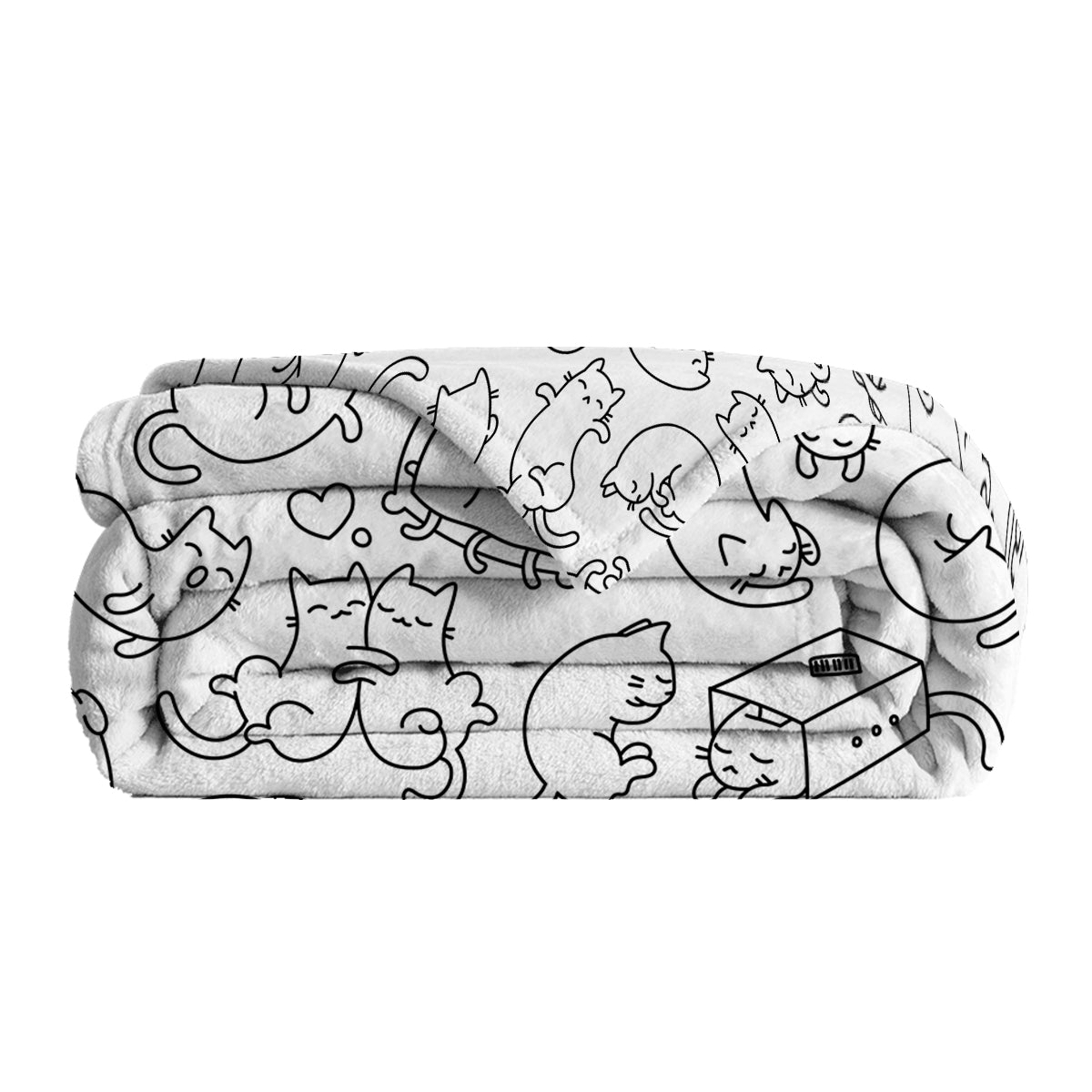 Mini Chats Pattern Flannel Lancer la couverture Super Soft Fleece Blanket Animal Print Fluffy Plus