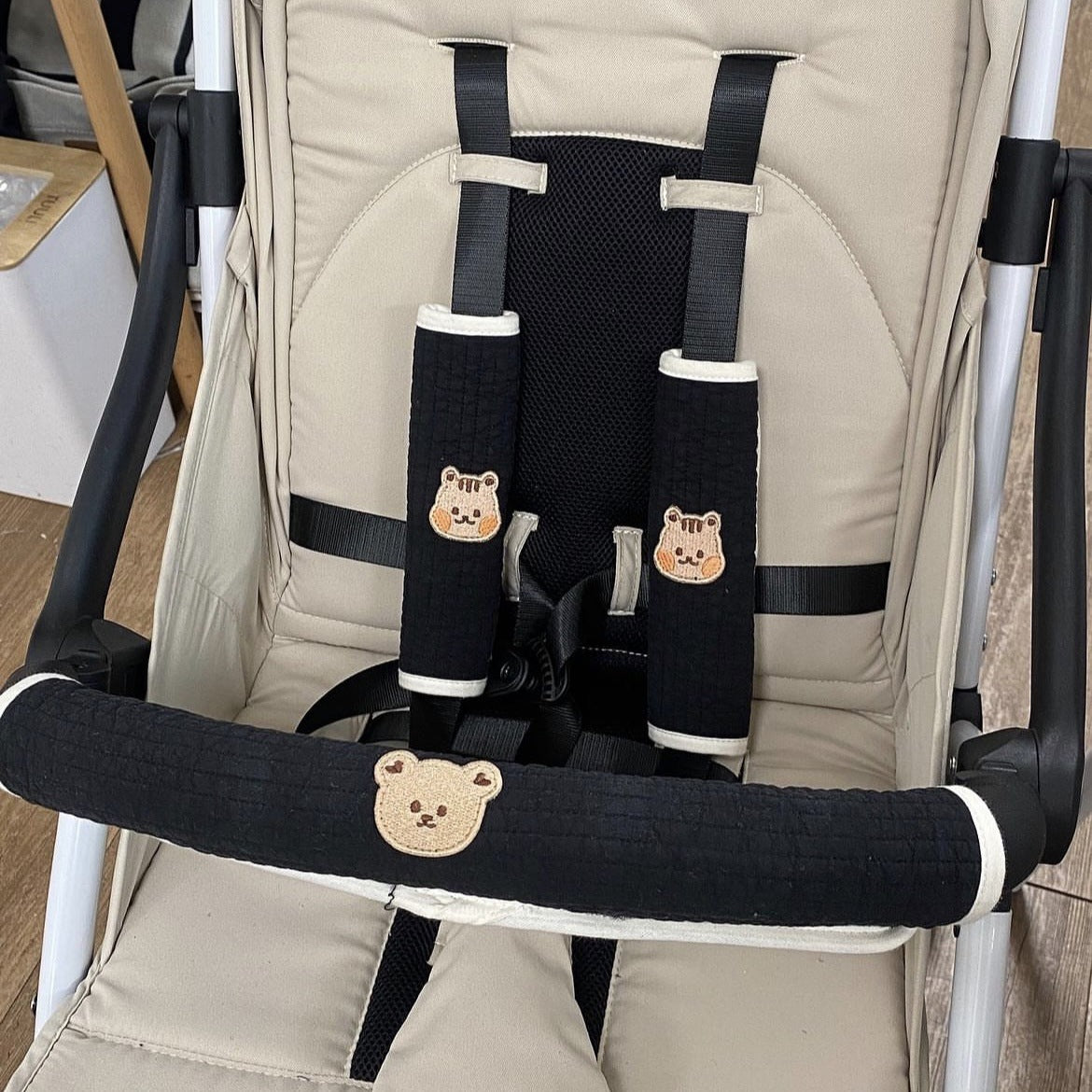 Poussette bébé Poignée Accoudoirs avant Couverture de protection Push Cart Accessoires