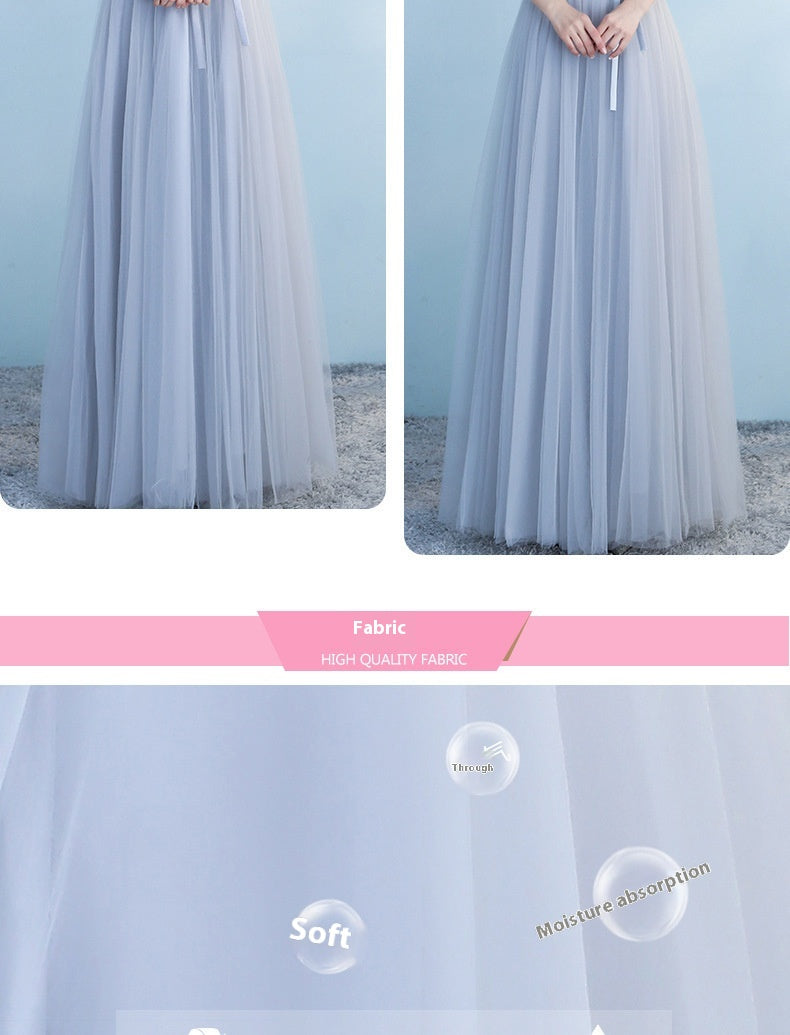 Longue robe de mariée bleue robe de mariée