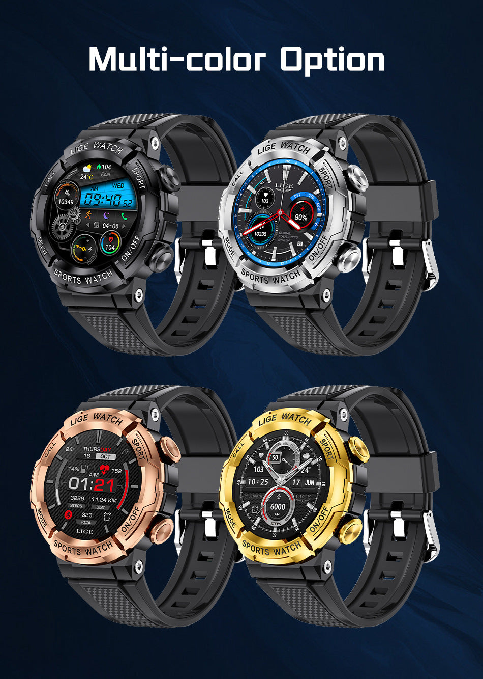 Blood Oxygen Monitoring Sleep Bluetooth Calling Smart Watch
