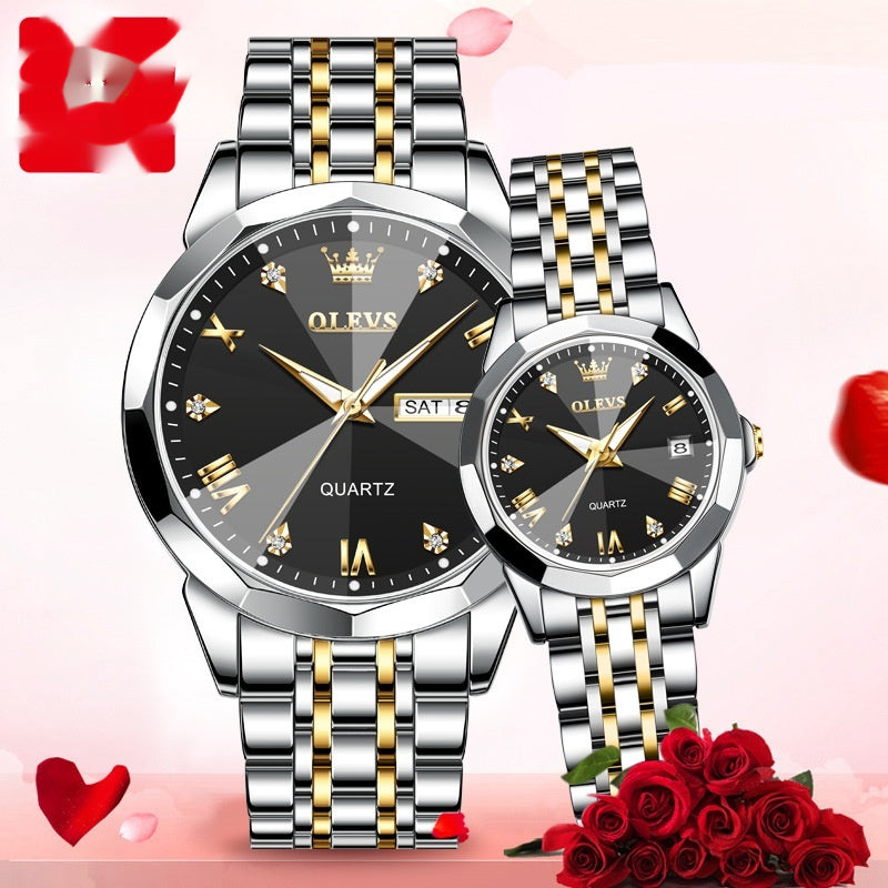 Montre Quartz Saint Valentin cadeau couple montre hommes