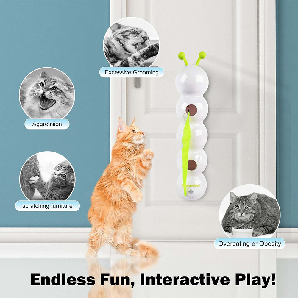 Jouet chat interactif intelligent avec mouvement de la queue mouvement activé rechargeable