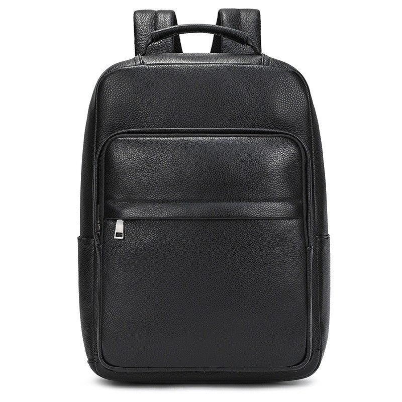 Homme S véritable sac à dos en cuir Style de navette de cowhide