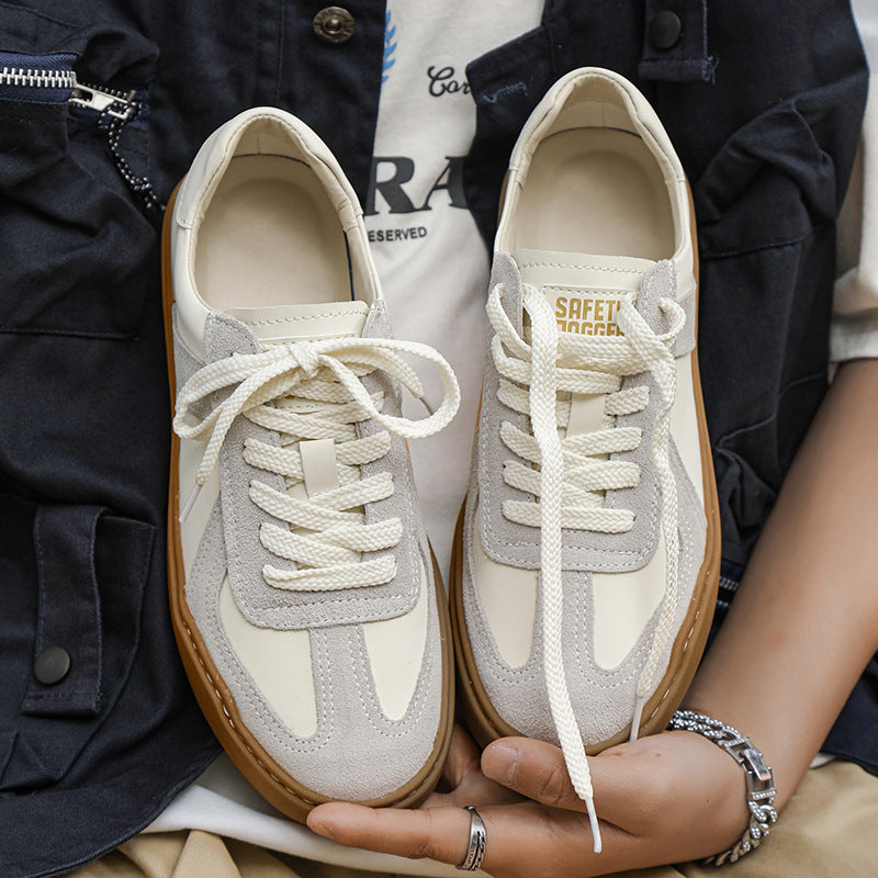 Chaussures Blanc Chaussures Allemandes de Formation Chaussures Niche Chaussures Populaires Japonais Style Hommes Chaussures