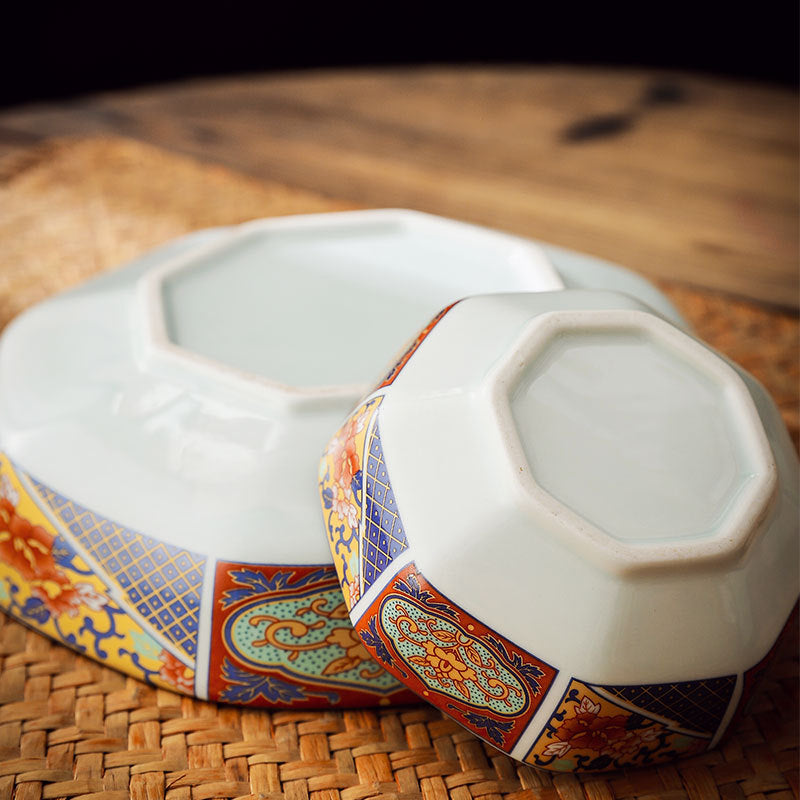 Céramique Bol de table octagonale japonaise pour usage domestique