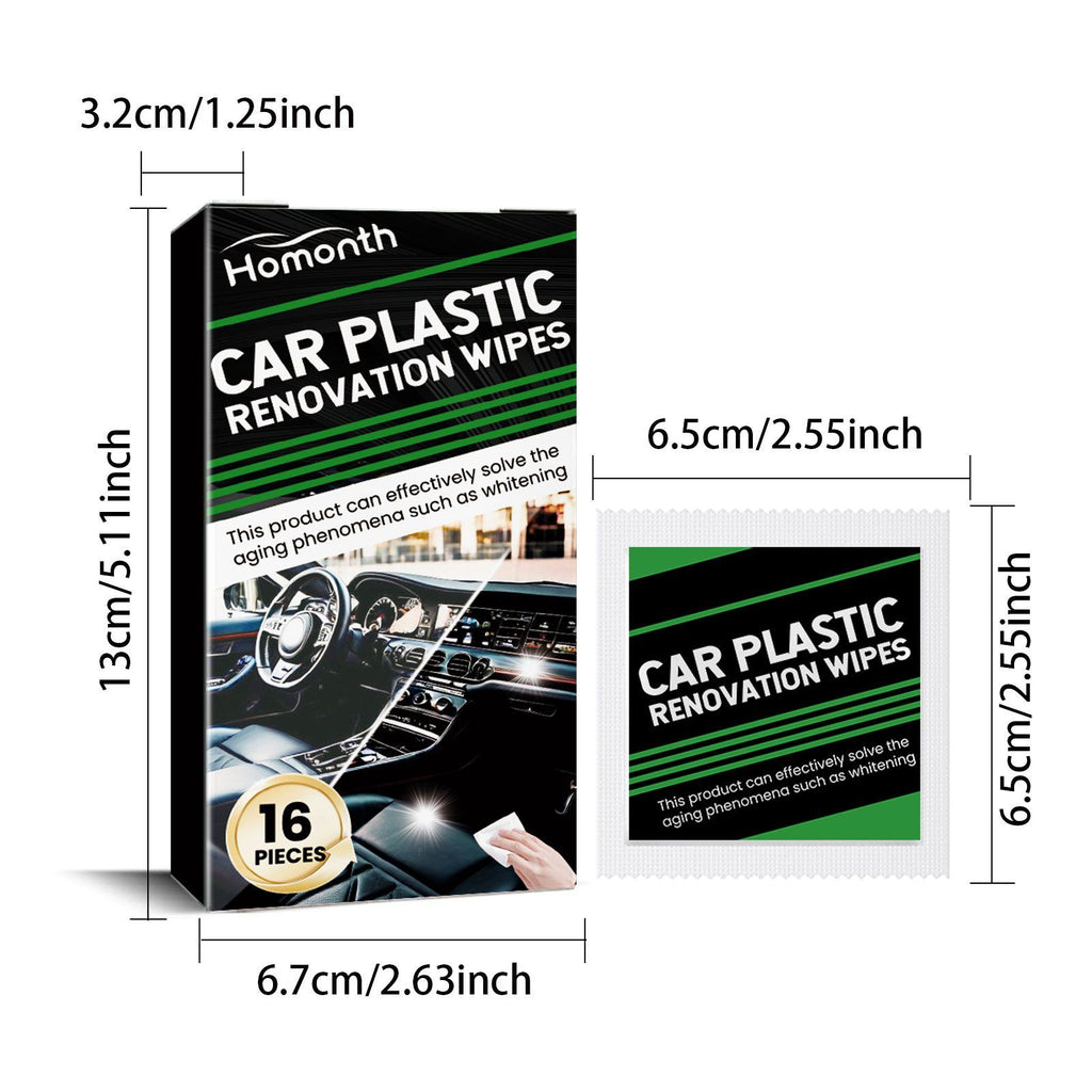 HOMONTH Automobile intérieur soins en plastique Wipes