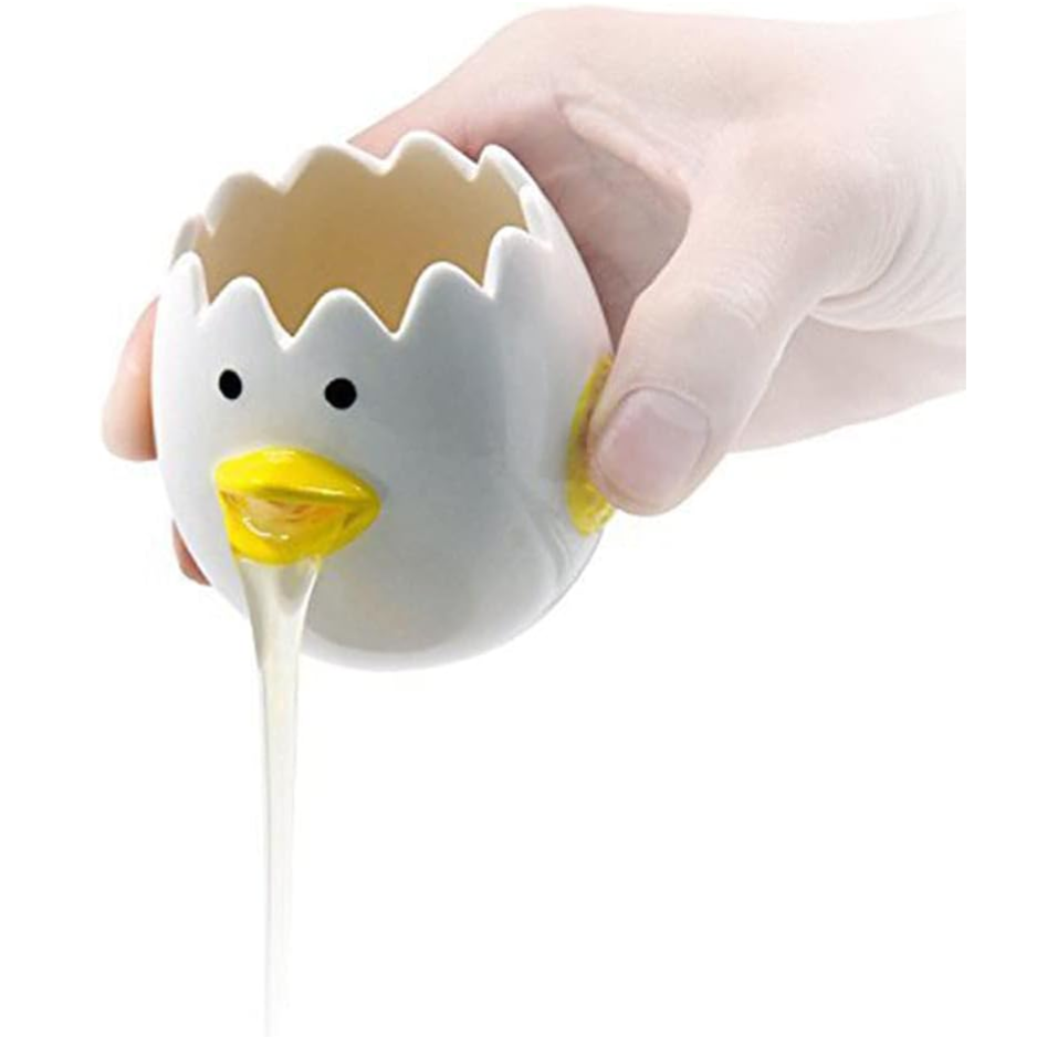 LuoCoCo Nouveauté Céramique Oeuf Yolk Séparateur mignon Vomissement Oeuf blanc filtre et cuisson