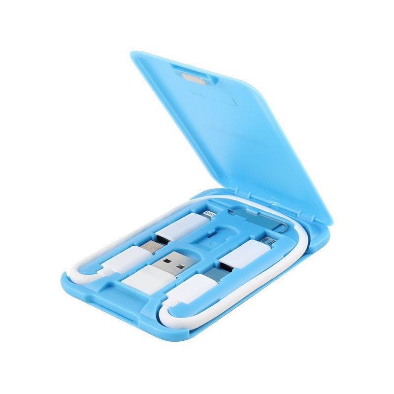 Portable Data Cable Business Card Holder Câble de recharge multifonctions Mobile Phone Bracke