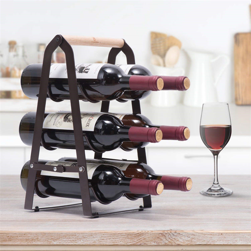 Rack de stockage de vin de bureau métallique