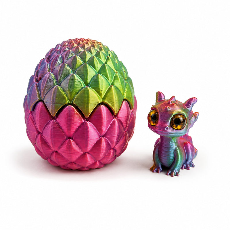 Egg de Dragon imprimé 3D avec Mini Dragon