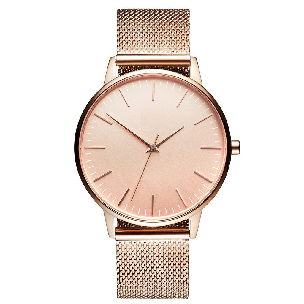 Montre Quartz de mode Casual ultra-mince avec une bande métallique Mesh