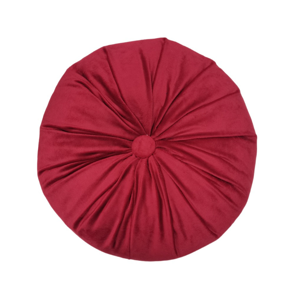 Roue plissée Ronde Oreiller Main recueillie Coussin circulaire au sol