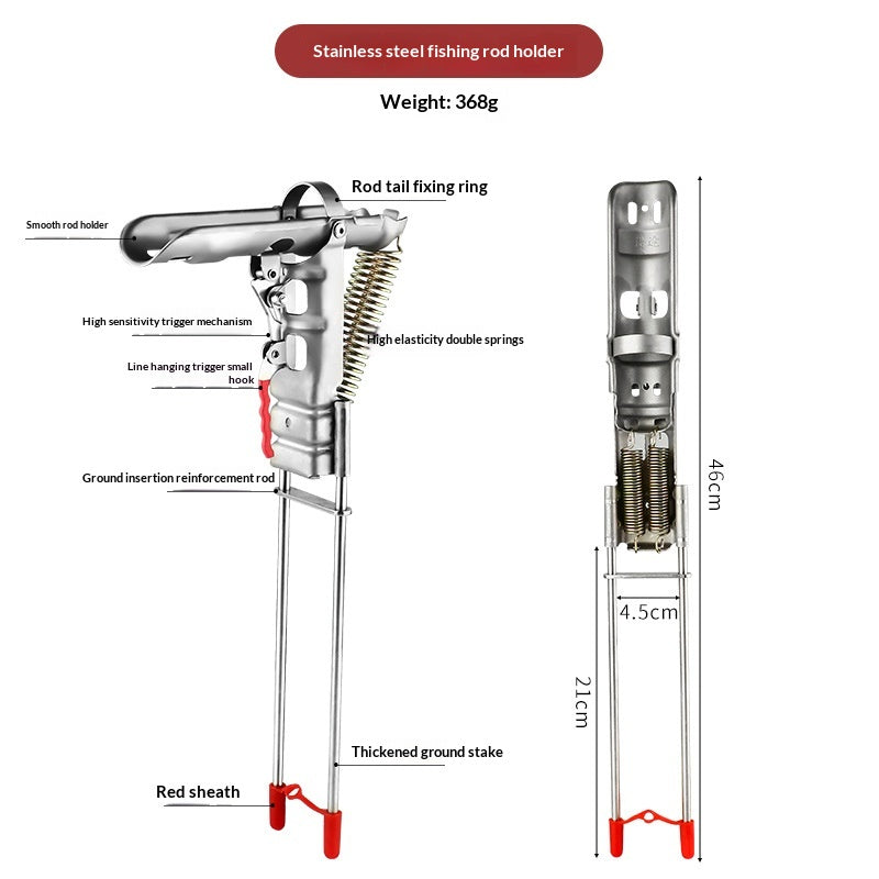 Barre de mer automatique pour la pêche au sol-Plug Sea Rod Stand Rod Lifter acier inoxydable
