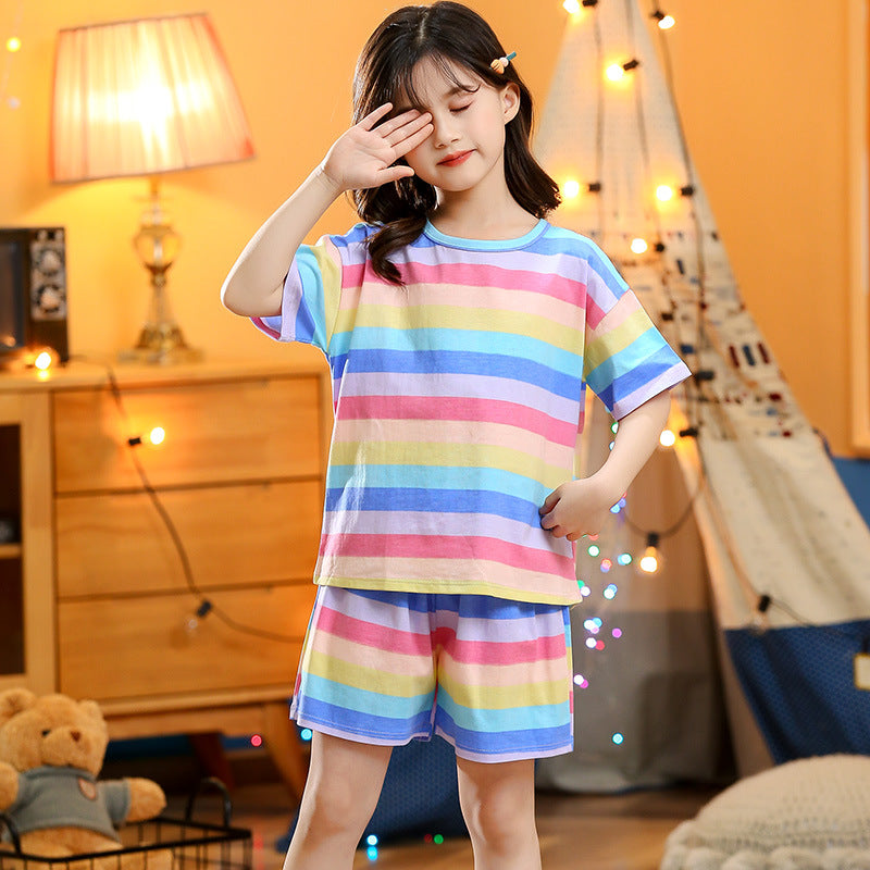 Vêtements de maison à manches courtes d'été pour enfants