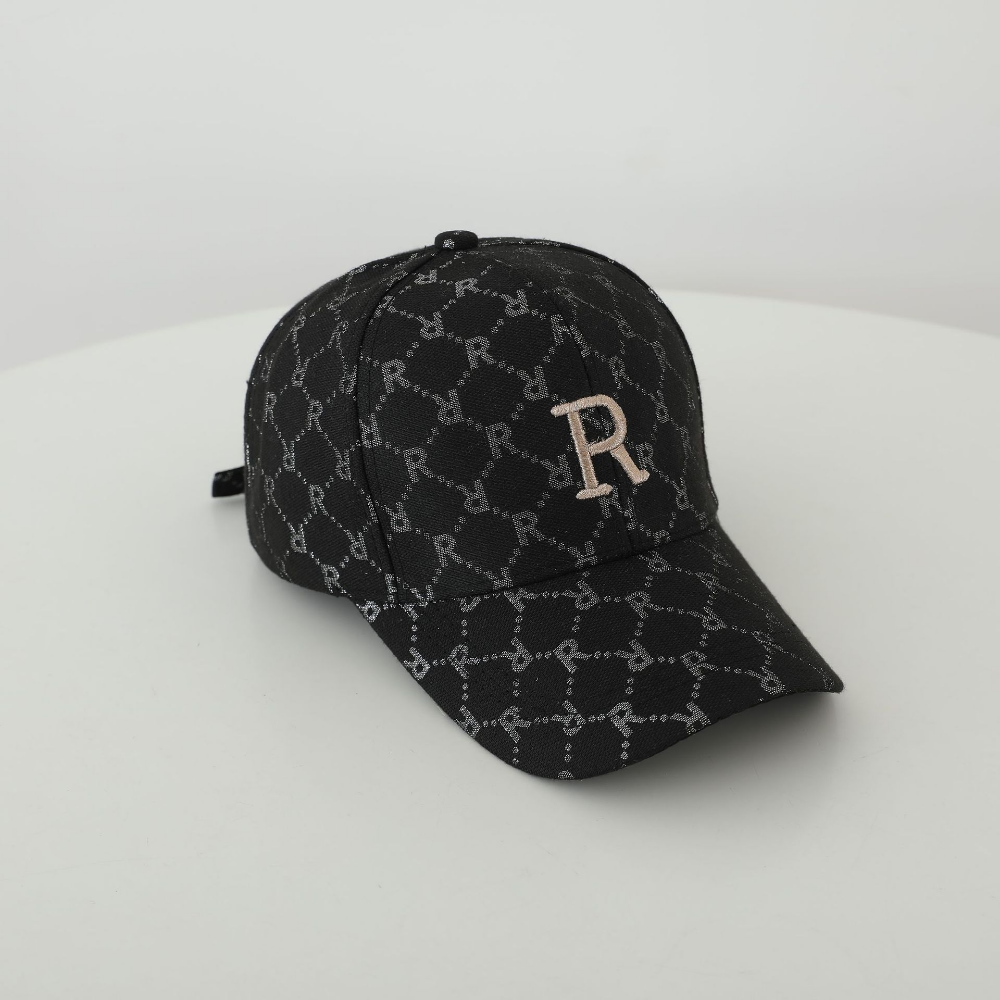 Lettre R unicolore entièrement imprimé Brodé réglable Casual Bowler Baseb