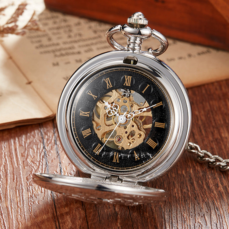 Montre de poche mécanique semi-automatique de style romain