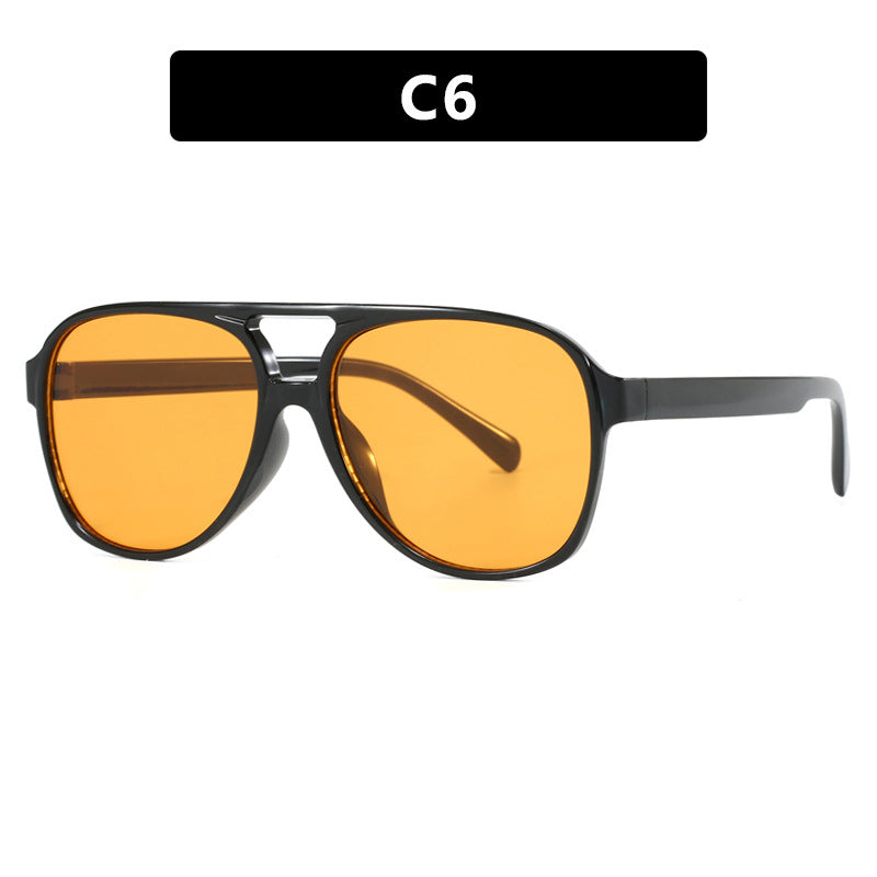 Double pont Lunettes de soleil surdimensionnées femmes élégant et distinctif