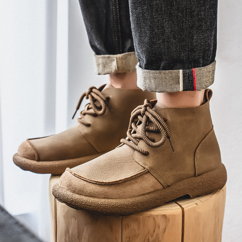 Bottes de travail pour hommes de mode rétro plus grande taille