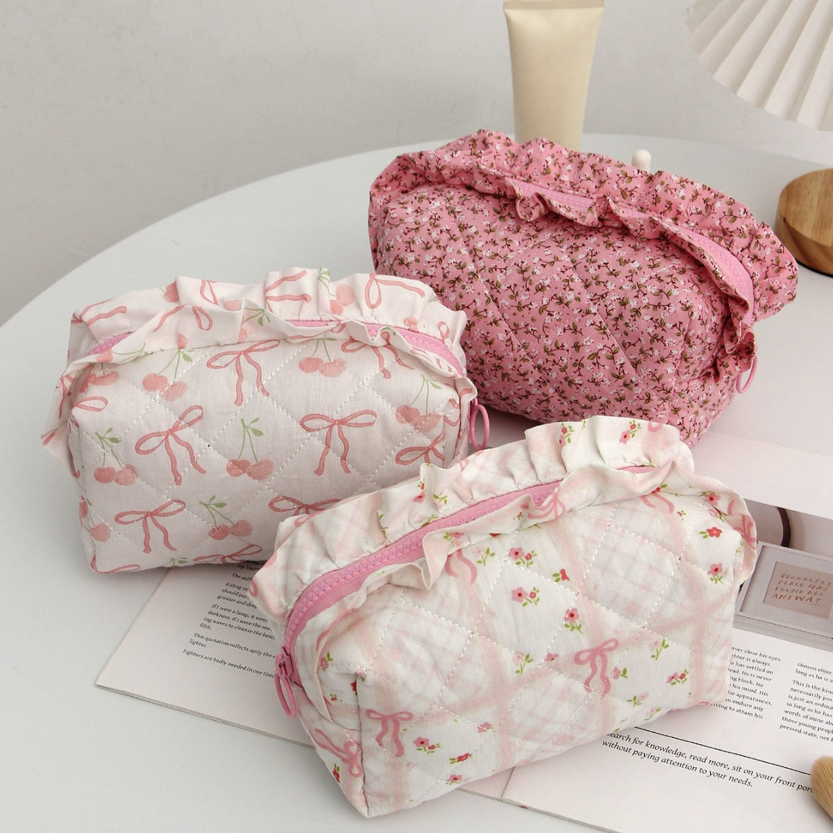 Sac de maquillage en dentelle pour filles de style coréen