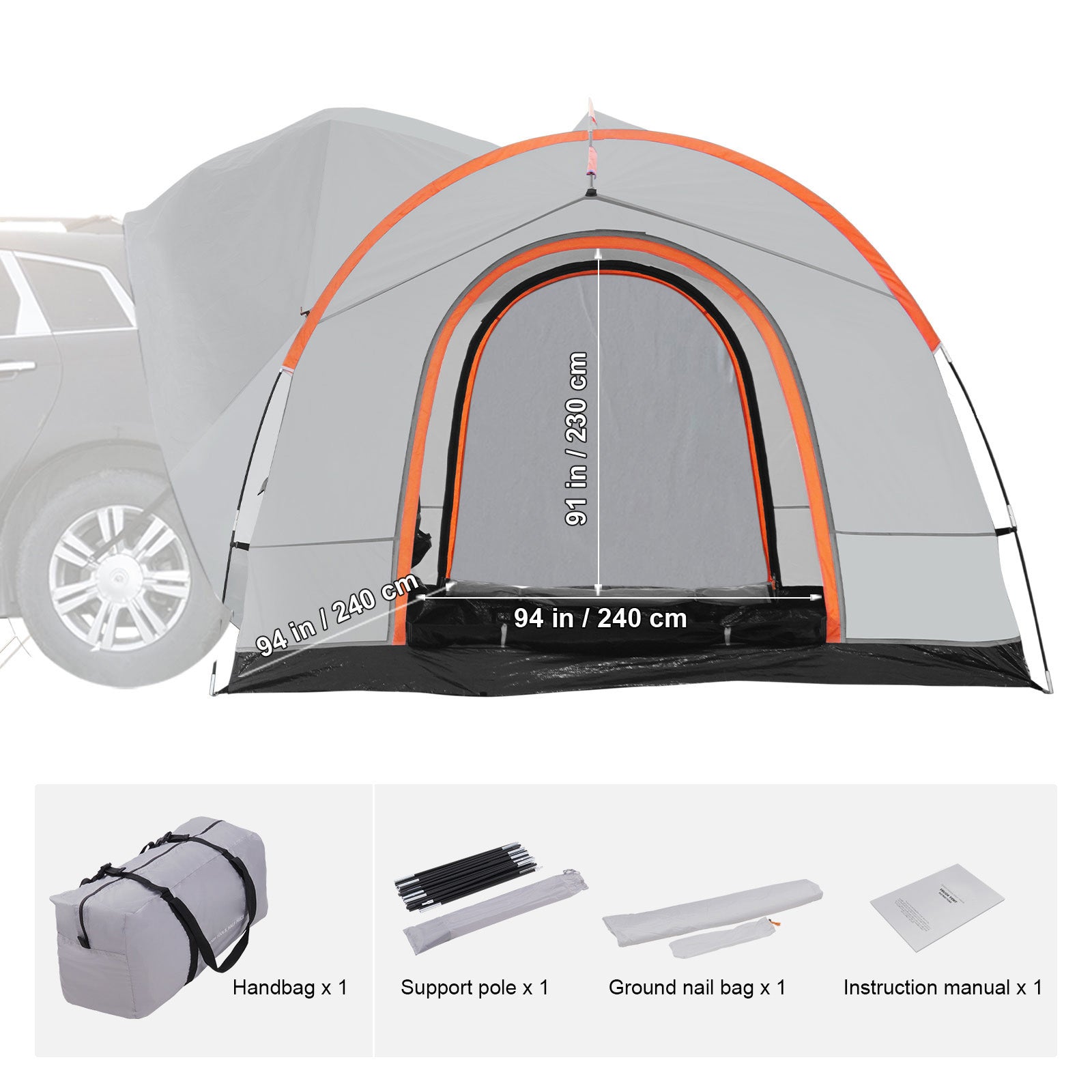 Tente de camping SUV 8'x8'