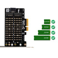 PH42 M2 NVMe NGFF SSD vers PCIE SATA Dual Disk Transfer Support de carte étendu MKey BKey