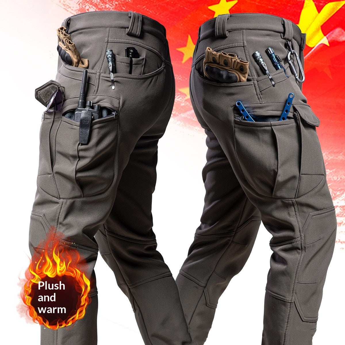 IX7 Instructeur tactique Pantalon de fret pour hommes en coque souple extérieure
