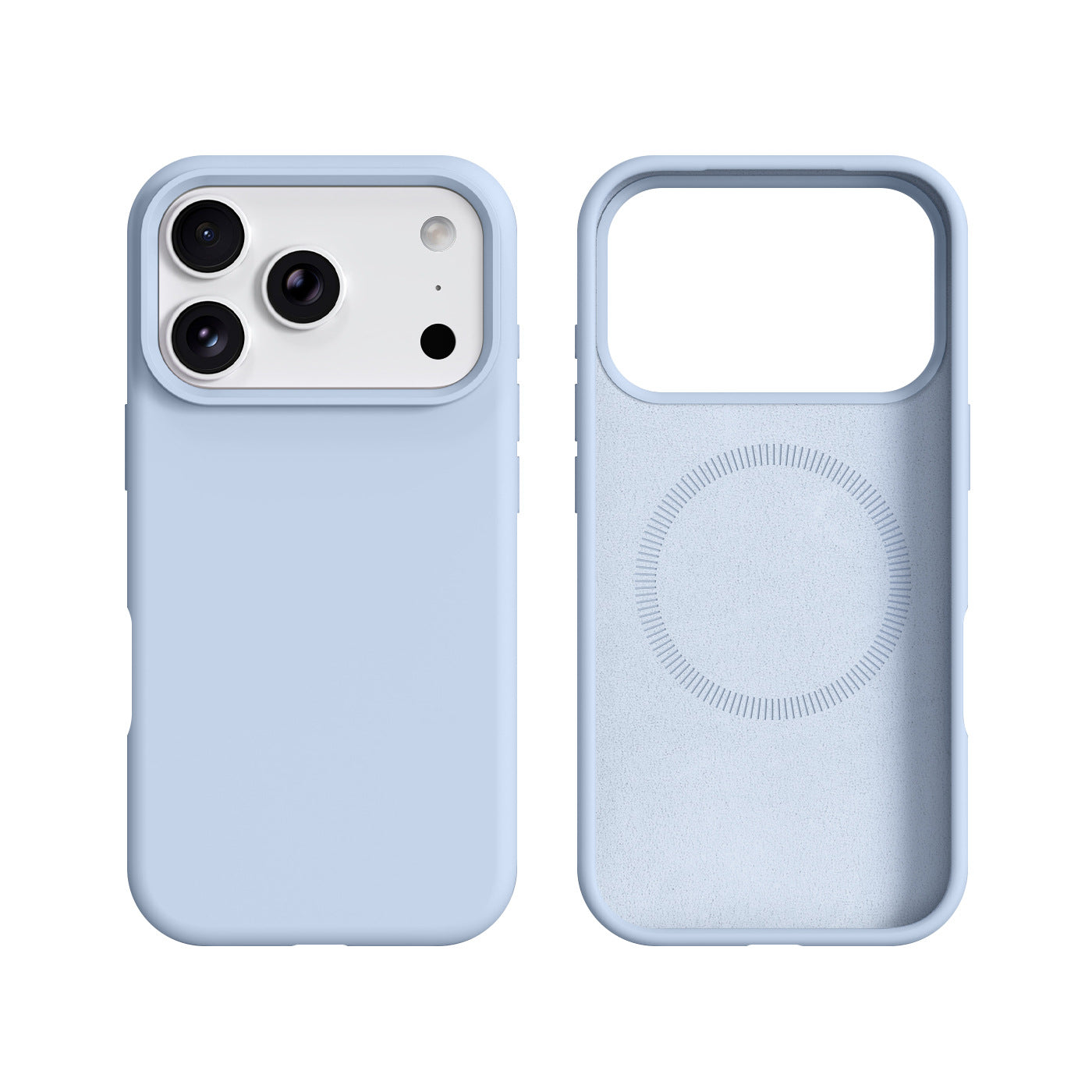 Boîtier de téléphone en silicone liquide avec fixation magnétique intégrée